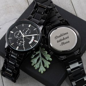 hodinky pro tatínka ocelové dárkové pánské doplňky z dětského křemene s věnováním
