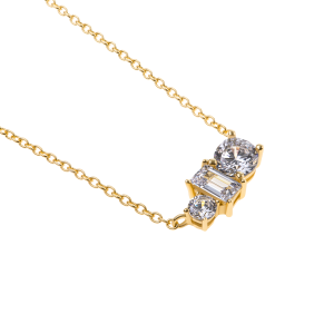 zlatý křišťálový náhrdelník krystaly zirkony zlato 18k stříbro 925 dárek vánoce narozeniny šperky bejessa — kopia
