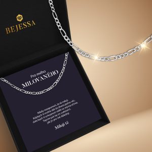 dárek pro milovanou osobu, stříbrný náhrdelník s věnováním