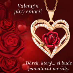 dárek pro milovanou osobu náhrdelníky s věnováním pozlacené stříbro valentýnské dvojité srdce s rytinou