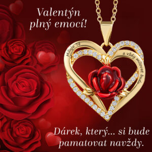dárek pro milovanou osobu náhrdelníky s věnováním pozlacené stříbro valentýnské dvojité srdce s rytinou bejessa