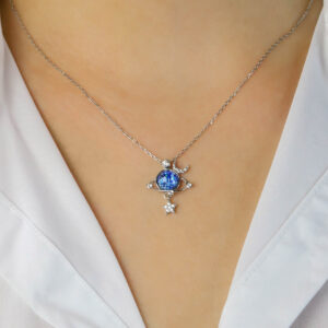 dárek pro vaše blízké náhrdelníky s věnováním pozlacené stříbrné valentines day galaxy blue bejessa