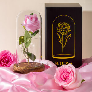 růže ve skle, dárek pro milovanou ženu matka dcera manželka sestra valentýn narozeniny květina